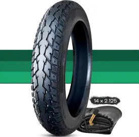 14 x 2.125 Electric Bike Tire (not Solid) 14x2.125 Pneumatic Tire for Ebike 14x2.125/57-254 Folding Electric Bike Tire with Anti-Skid Tread and Thickened Design