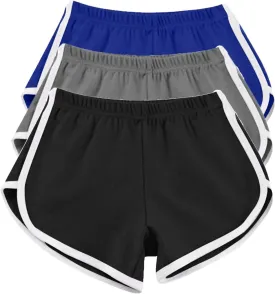 3 Pack Shorts for Women Summer Casual High Waisted Dolphin Workout Gym Running Athletic Sports Shorts Lounge