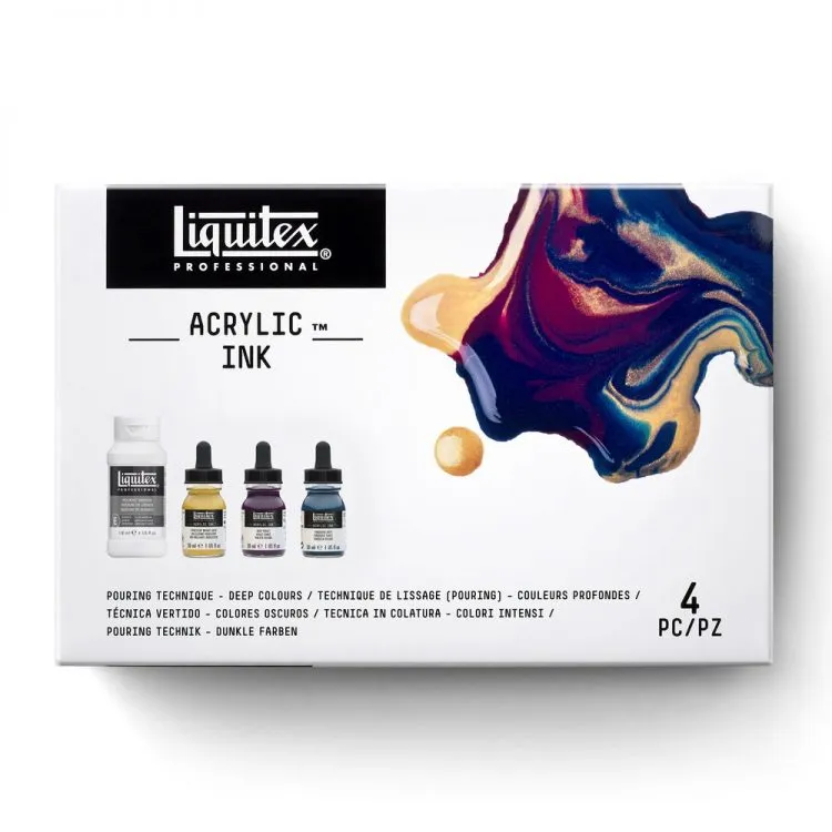 Acrylic Ink Set, Pouring Medium   3 Deep Colors, 30ml (Liquitex Acrylic Ink)