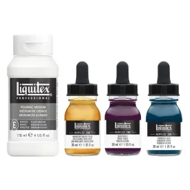 Acrylic Ink Set, Pouring Medium   3 Deep Colors, 30ml (Liquitex Acrylic Ink)