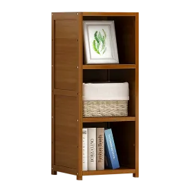Adjustable Bamboo Shelf Bookcase Rack - 30x39x85cm, Durable