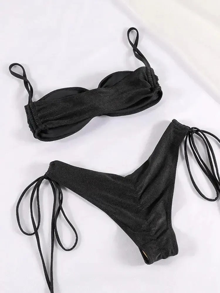 Bandeau Adjustable Strap Bikini