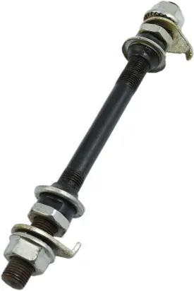 Bike Axle 150mm Bicycle Multiple Speed Front Hub Axle 3/8 Inch Black 26tpi Cone Lock Nut Washer Kit 1PCS