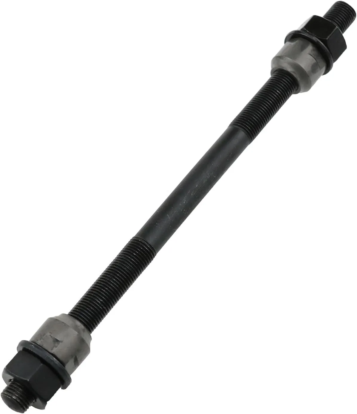 Bike Axle 190mm Bicycle Multiple Speed Rear Hub Axle M10 Black 26TPI Wheel Cone Lock Nut Kit -1PCS