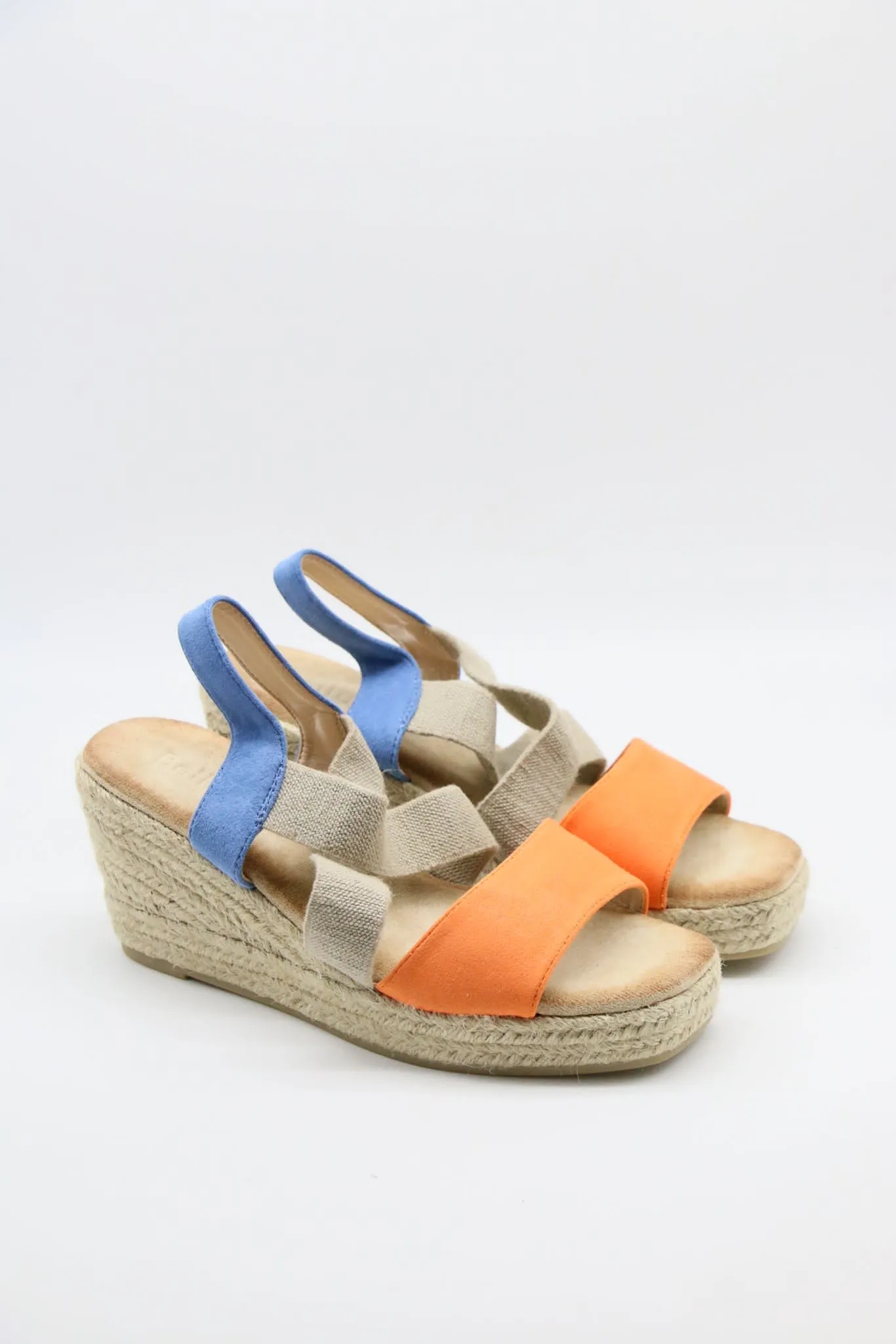 Brighton Low Wedge Sandal - Orange
