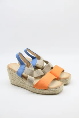 Brighton Low Wedge Sandal - Orange