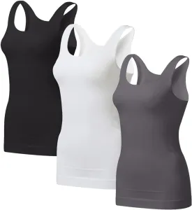 EUYZOU Women's Tummy Control Shapewear Tank Tops - Seamless Body Shaper Compression Top