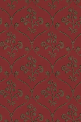 Little Greene Wallpaper Cranford Cherry Gold
