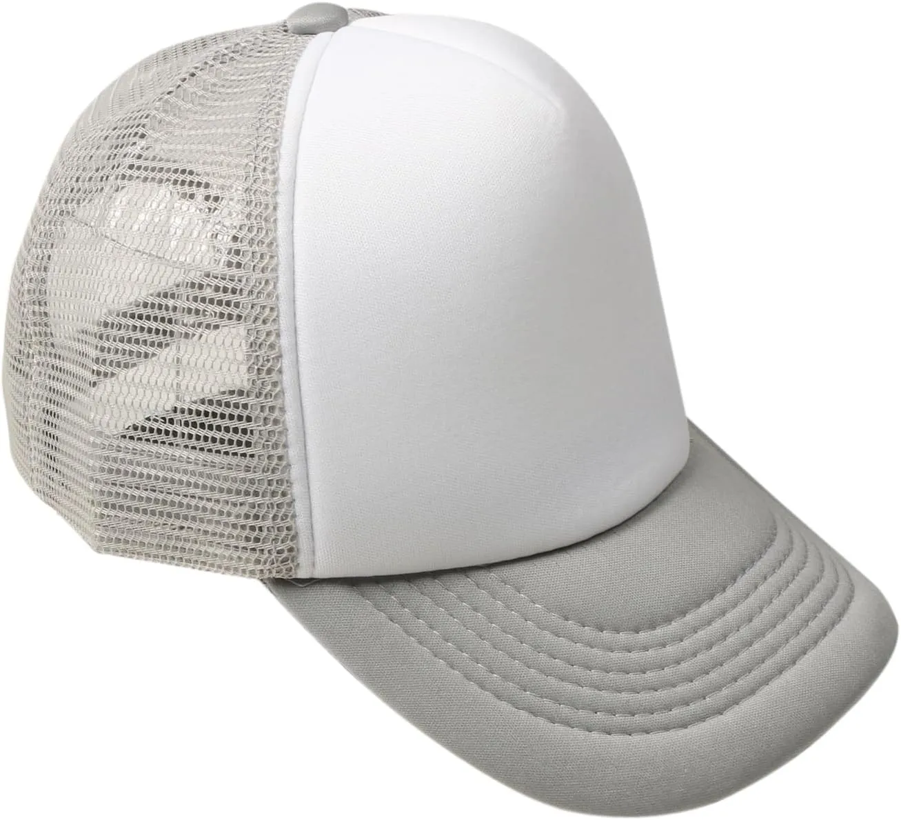 Men Women Foam Trucker Hat Mesh Cap Solid Colors Lightweight with Adjustable Snapback Collection
