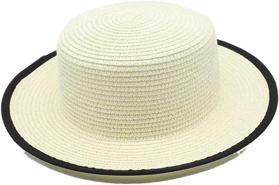 Men's and Women's Solid Color Fedora Outdoor Wide Brim Flat Top Sun Hat