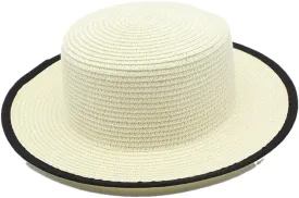 Men's and Women's Solid Color Fedora Outdoor Wide Brim Flat Top Sun Hat