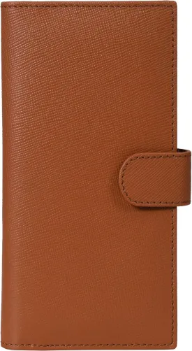 Oak Leathers Leather Checkbook Cover for Men & Women -RFID Slim Wallet Pen Holder Credit Card Gift Duplicate Checks Minimalist Design