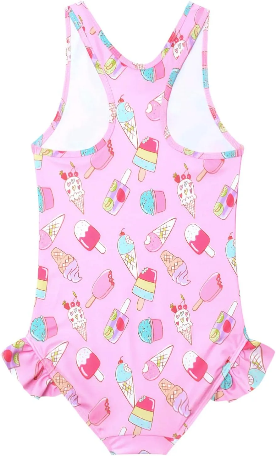 QPANCY Girls Swimsuits Unicorn Bathing Suits Toddler Kids One Piece Swimwear