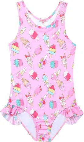 QPANCY Girls Swimsuits Unicorn Bathing Suits Toddler Kids One Piece Swimwear