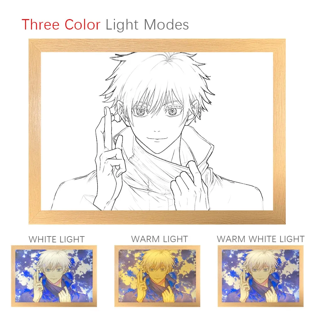 Satoru Gojo Art Design 3D Night Light