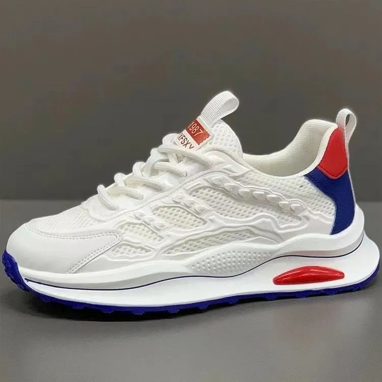 Shoes Lightweight  White Laceup Sneakers