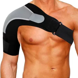 Shoulder Stability Brace Adjustable Shoulder Support with Pressure Pad, Light Breathable Neoprene Rotator Cuff Shoulder Support for Sport, Dislocated AC Joint, Labrum Tear, Shoulder Pain