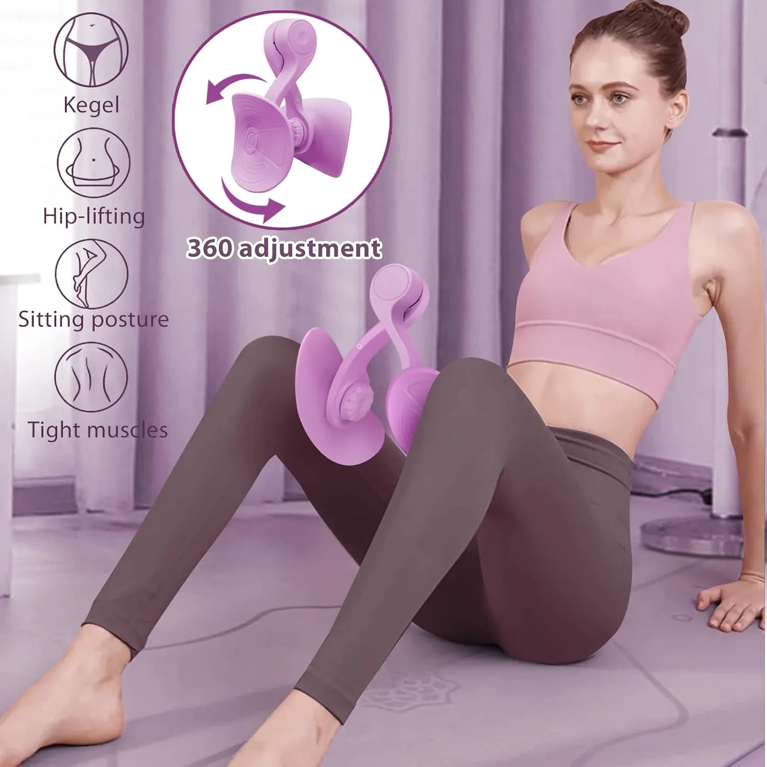 Thigh Master, Kegel Exercise Products for Women, Exerciser for Women Pelvic Floor Muscle Strengthening, Thigh Leg Exercise, Exerciserbuttock Shaping, Postnatal Rehabilitation