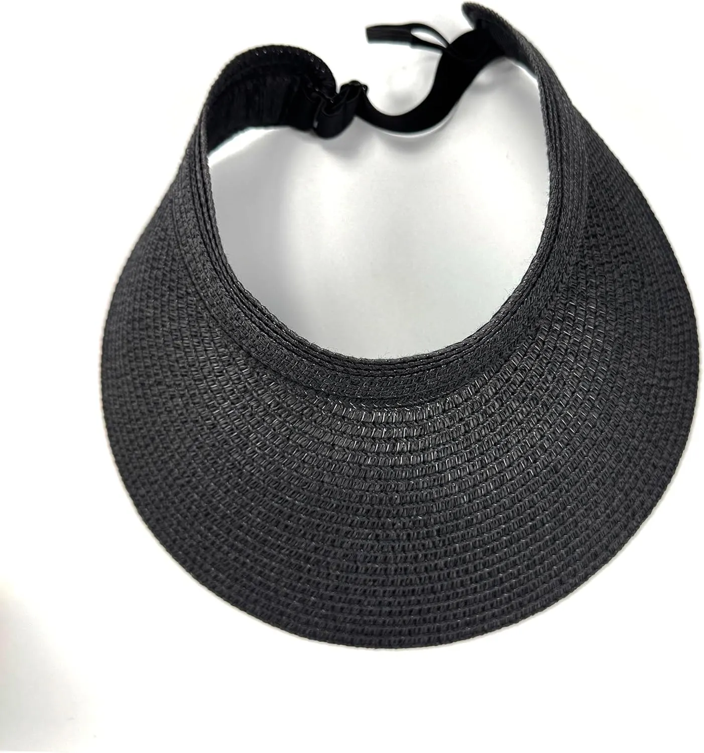 Women Foldable Sun Visor Hat Adjustable Straw Ponytail Summer Beach Cap UV Protection